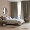 Afbeelding van Dim-out satijn look gordijnen op maat Uni kleur Bruin/Zand/Beige - Phoenix