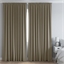 Afbeeldingen van Dim-out satijn look gordijnen op maat Uni kleur Bruinbeige - Phoenix