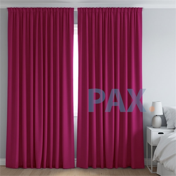 Afbeelding van Dim-out satijn look gordijnen op maat Uni kleur Fuchsia roze - Phoenix