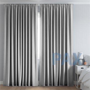 Afbeeldingen van Dim-out satijn look gordijnen op maat Uni kleur Grijswit - Phoenix