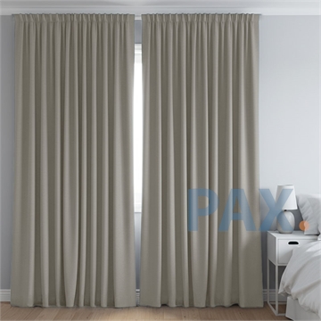 Afbeeldingen van Dim-out satijn look gordijnen op maat Uni kleur Ivoor crème - Phoenix