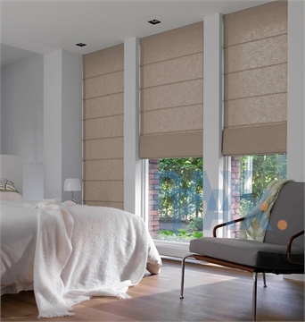 Afbeeldingen van Luxe Linnenlook verduisterend Vouwgordijn  Lino Elegante