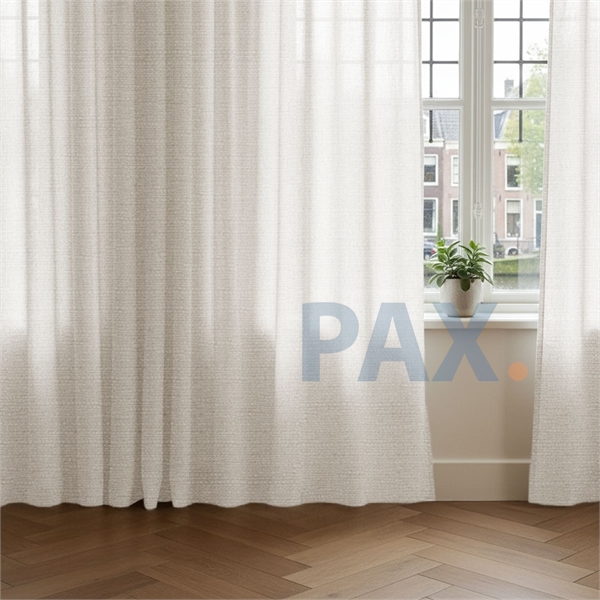 Overgordijnen op maat Linnenlook Off White - thuis bezorgen