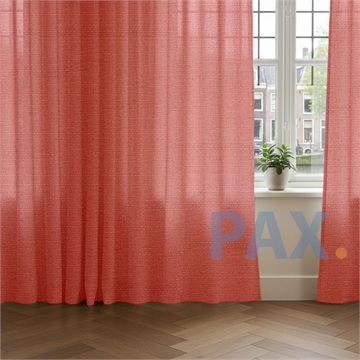 Overgordijnen op maat Linnenlook Oranje - Thuis bezorgen