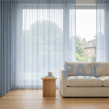 vitrage gordijn linnenlook - Op maat