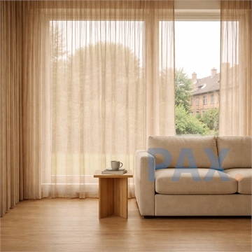 Vritage gordijn linnen look Terracotta - online bestellen