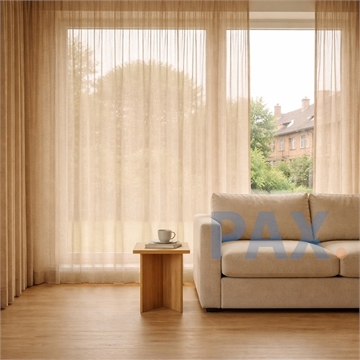 Vritage gordijn linnen look Bruin- online bestellen