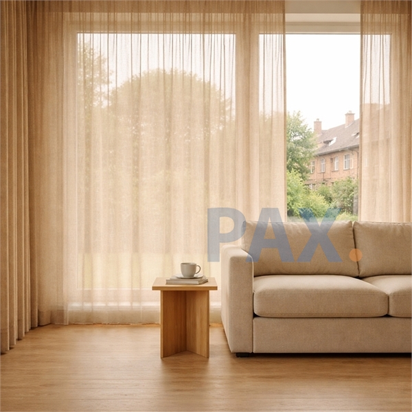 Vritage gordijn linnen look Bruin- online bestellen