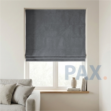 Vouwgordijn van velours stof