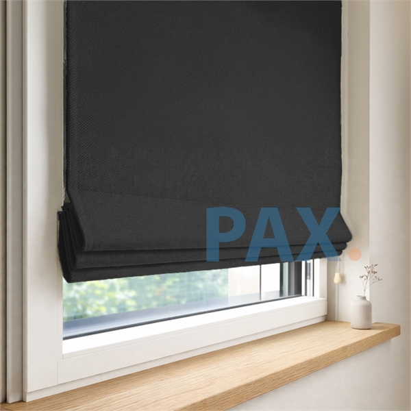 Vouwgordijn op maat verduisterend Zwart