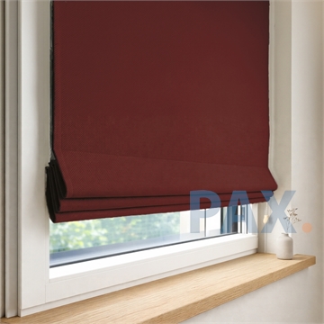 Vouwgordijn op maat verduisterend Bordeaux rood