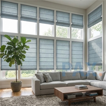 Afbeeldingen van Inbetween vouwgordijn linnenlook (in 18 kleuren) - Collectie New York