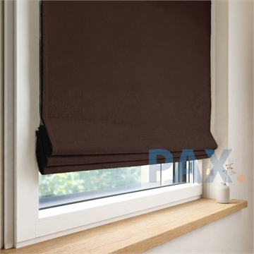 Vouwgordijn op maat verduisterend Donder bruin