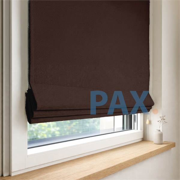 Vouwgordijn op maat verduisterend Donder bruin