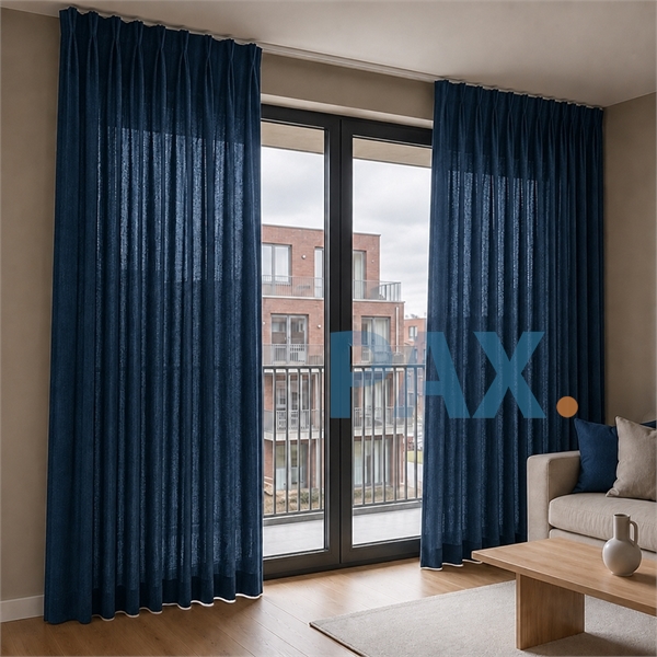 Jeans blauw semi verduisterend overgordijn