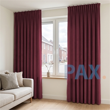 Luxe velours gordijnen 95% Verduisterend Bordeaux Rood - Capri 