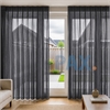 newport beach vitrage gordijn op maat zwartgrijs