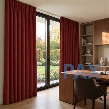 Overgordijnen op maat blackout Bordeaux rood - California