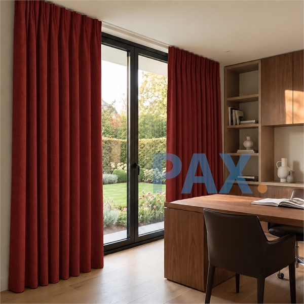 Overgordijnen op maat blackout Bordeaux rood - California
