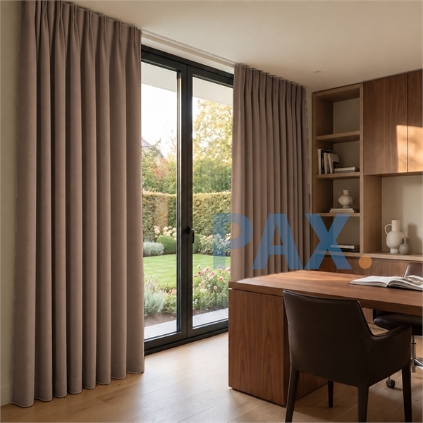 Overgordijnen op maat blackout Taupe Brown - California