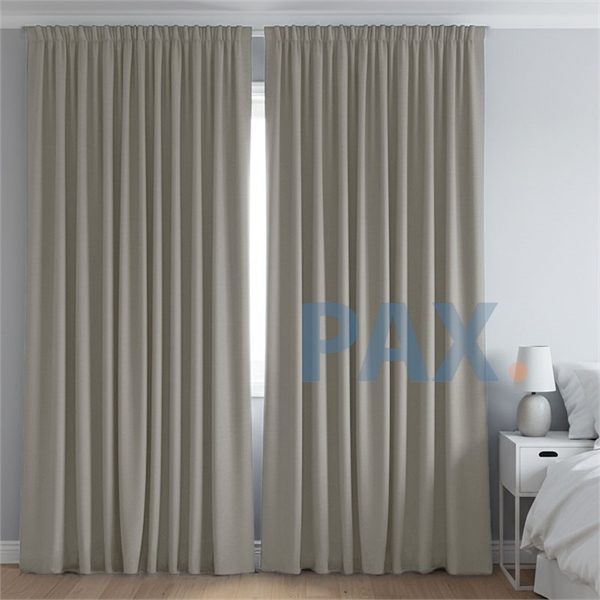 Afbeelding van Dim-out satijn look gordijnen op maat Uni kleur Ivoor crème - Phoenix